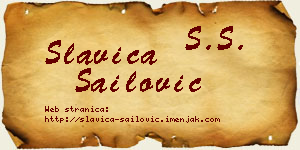 Slavica Sailović vizit kartica